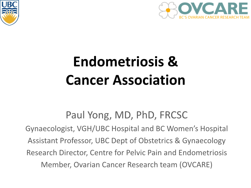Endometriosis & Cancer Association