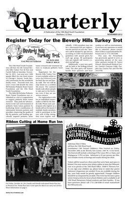 November 2012 Register Today for the Beverly Hills Turkey Trot Vidually