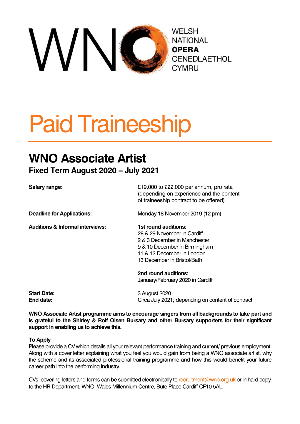 Paid Traineeship