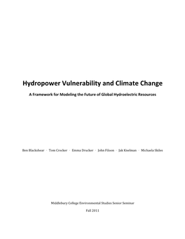 Hydropower Vulnerability and Climate Change