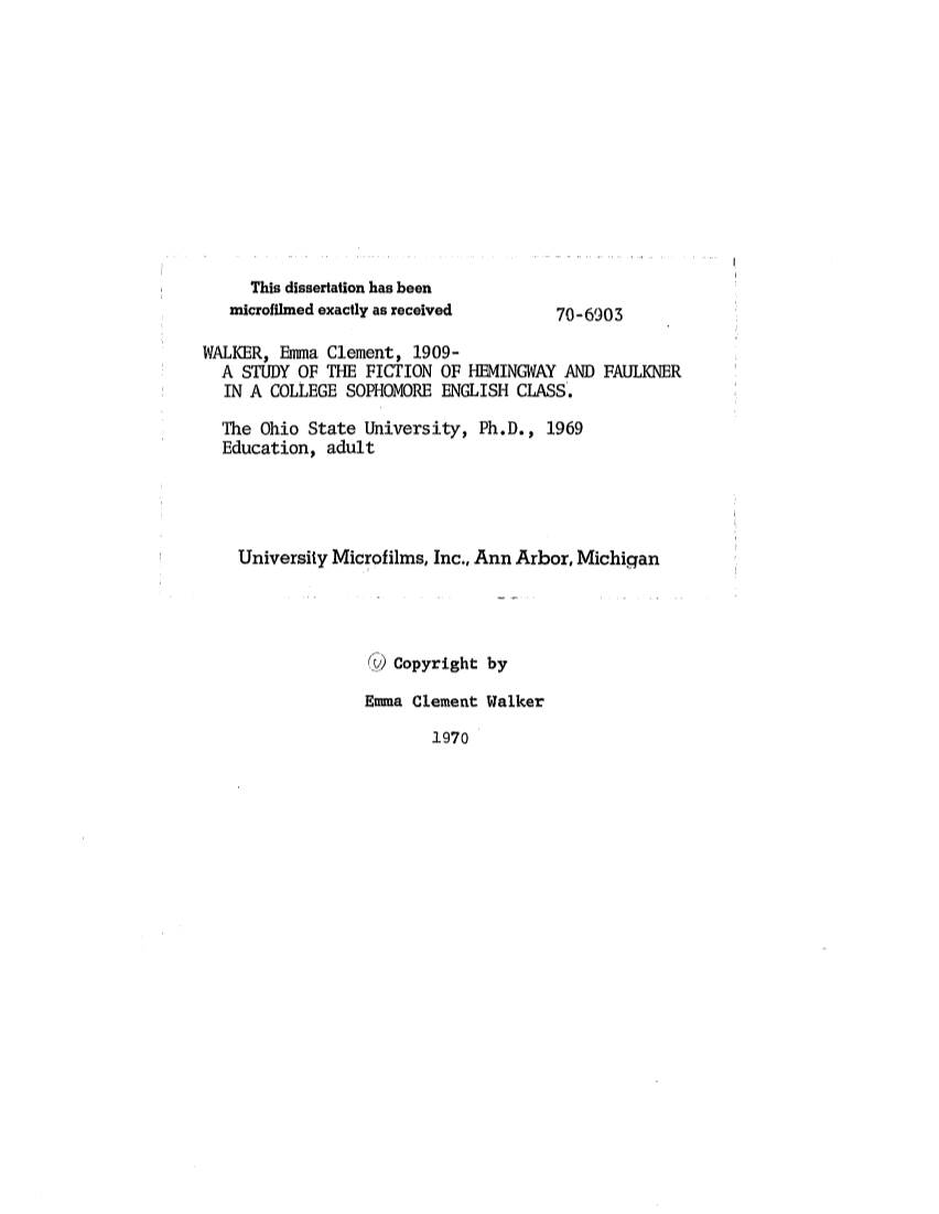 University Microfilms, Inc., Ann Arbor, Michigan