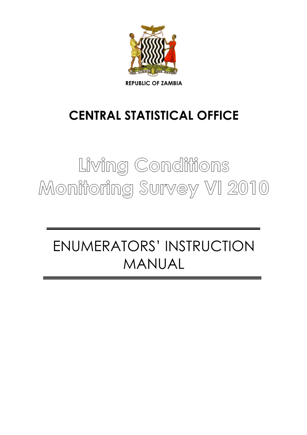 Enumerators' Instruction Manual