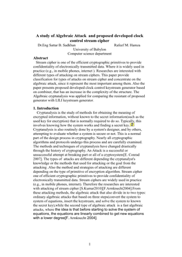 Analysis the Clock Control Keystream Generators Against Algebraic Attacks