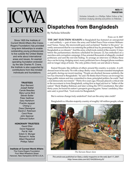 Dispatches from Bangladesh
