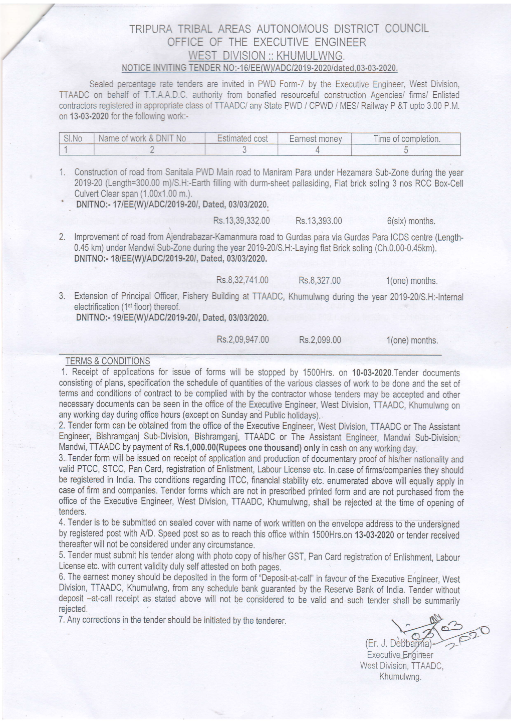 TRIPURA TRIBAL AREAS AUTONOMOUS DISTRICT COUNCIL Rs.13,39,332.00 Rs.13,393.00