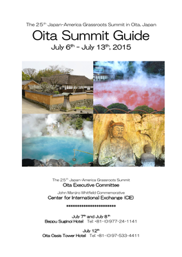 Oita Summit Guide July 6Th – July 13Th, 2015