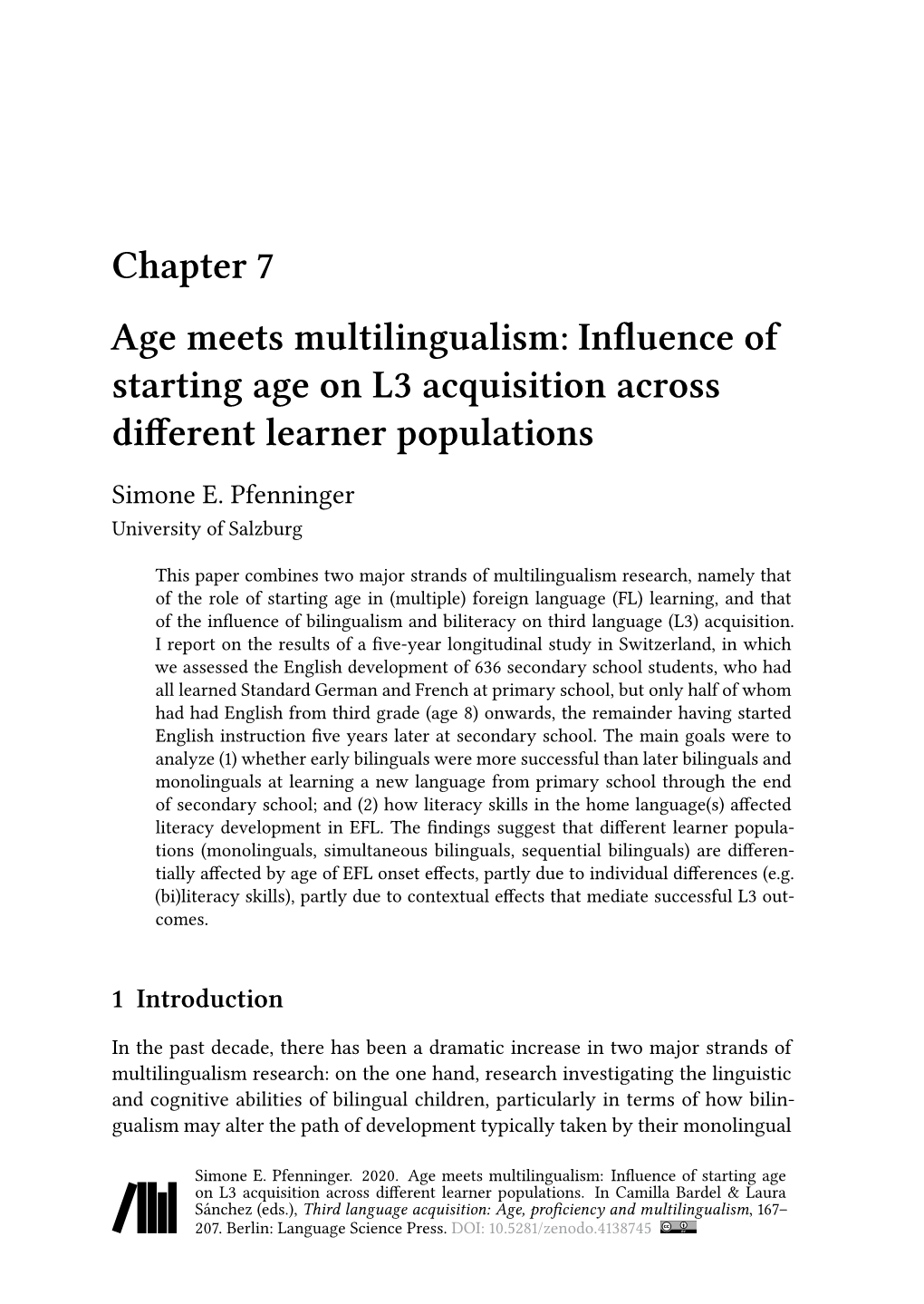 Influence of Starting Age on L3 Acquisition Across Different Learner Populations