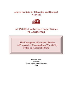 ATINER's Conference Paper Series PLA2019-2704