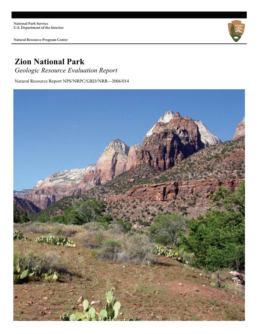 Zion National Park Geologic Resources Evaluation Report