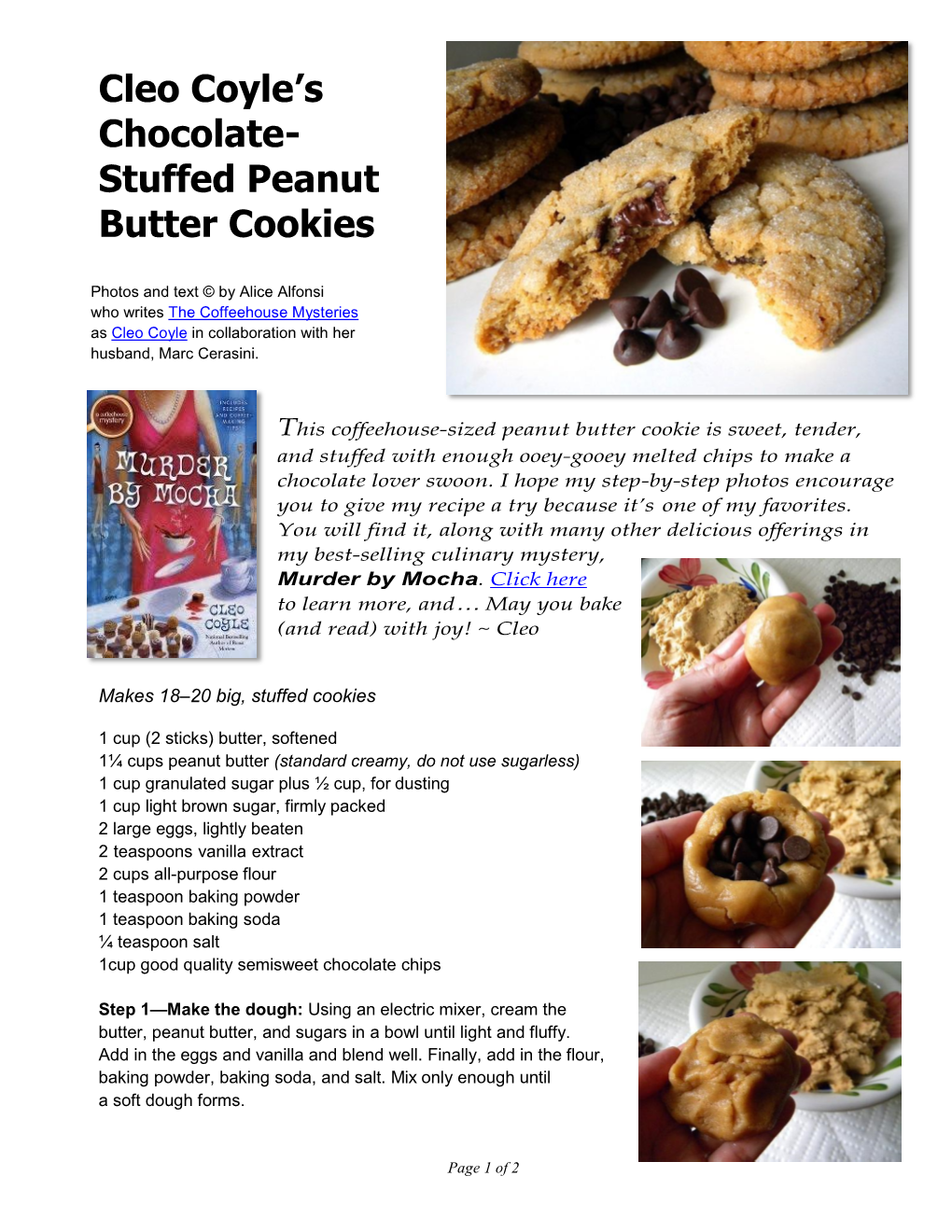 Chocolate-Stuffed Peanut Butter Cookies