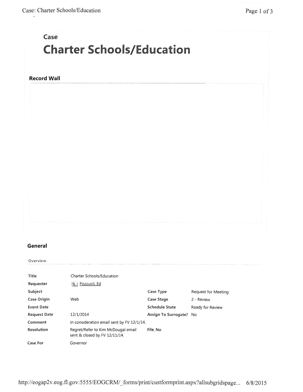 Florida Education and Business Leaders Applaud Governor Scott’S Proposed Historic Per Pupil Funding Date: Monday, January 12, 2015 3:43:47 PM