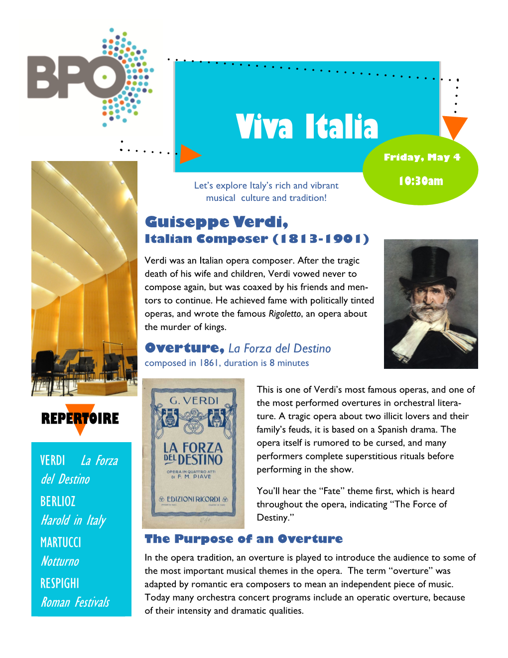 Viva Italia Friday, May 4