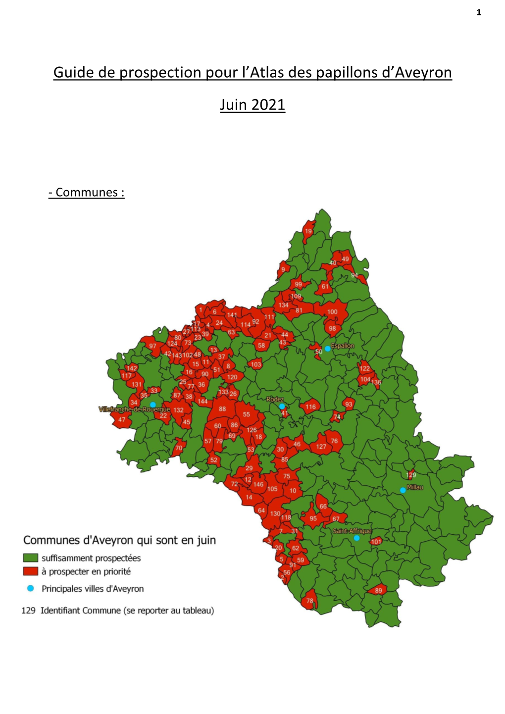 Guide De Prospection Pour L'atlas Des Papillons D'aveyron Juin 2021