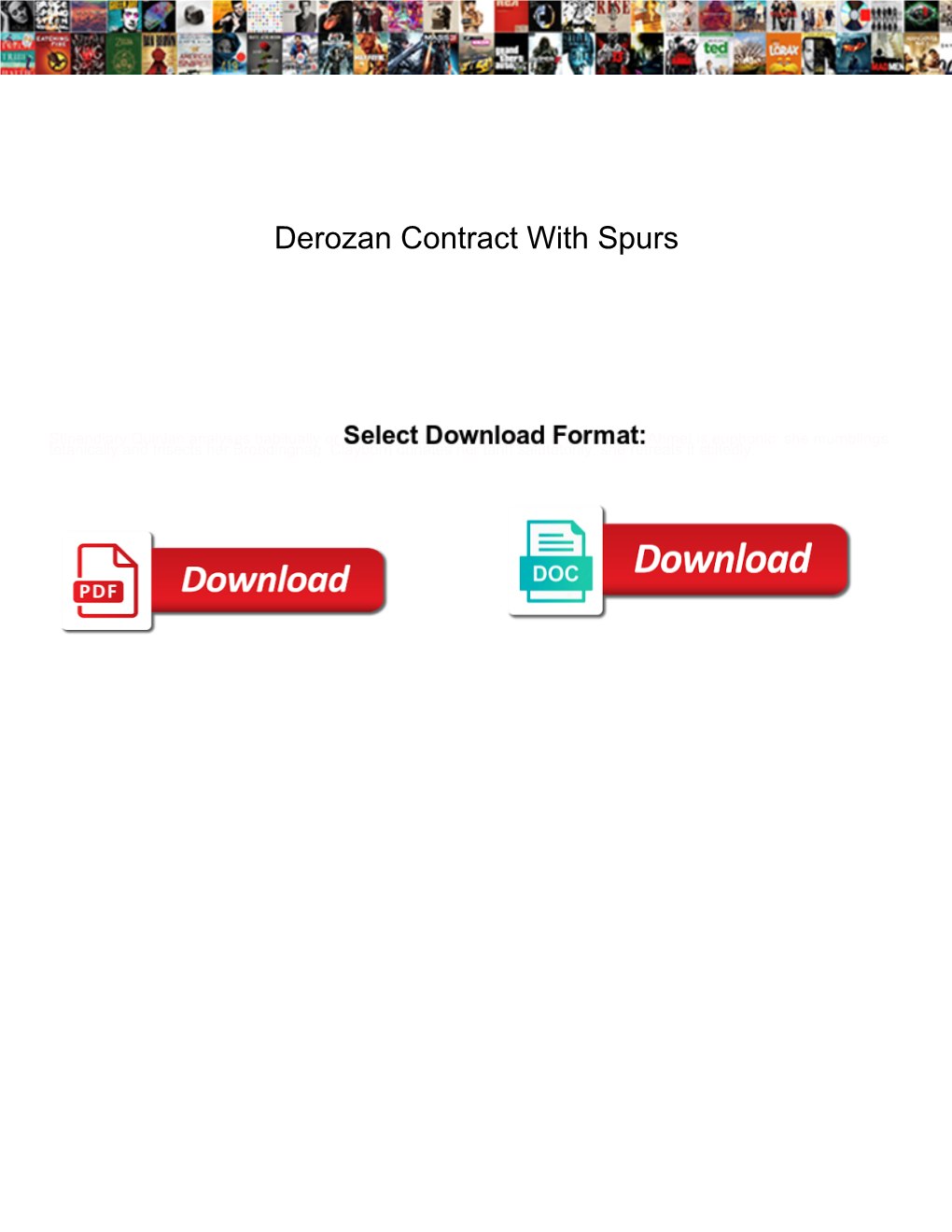 Derozan Contract with Spurs