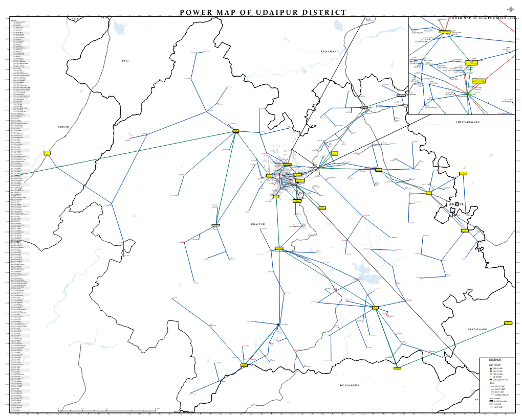 Power Map of Udaipur District