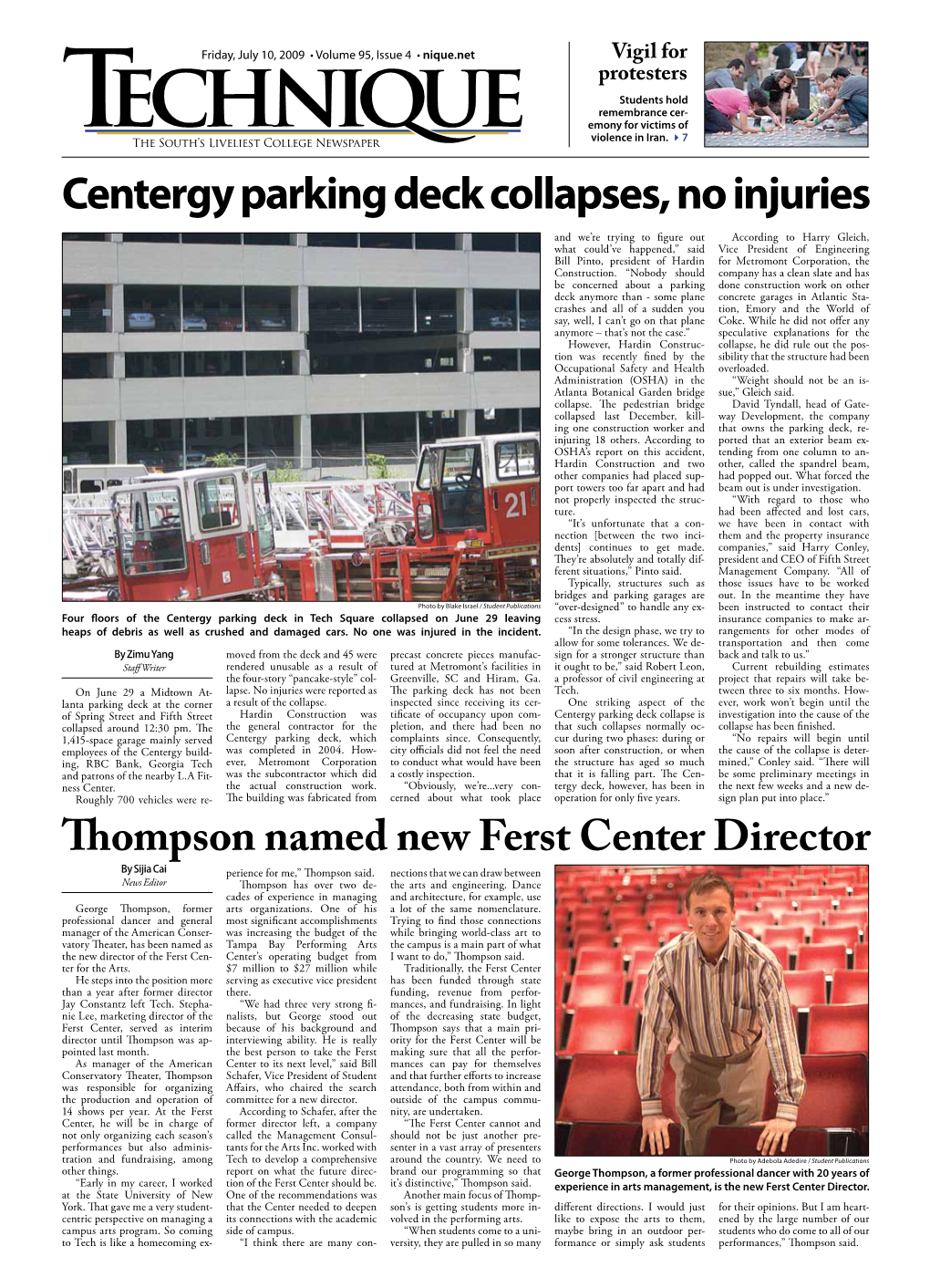 Centergy Parking Deck Collapses, No Injuries