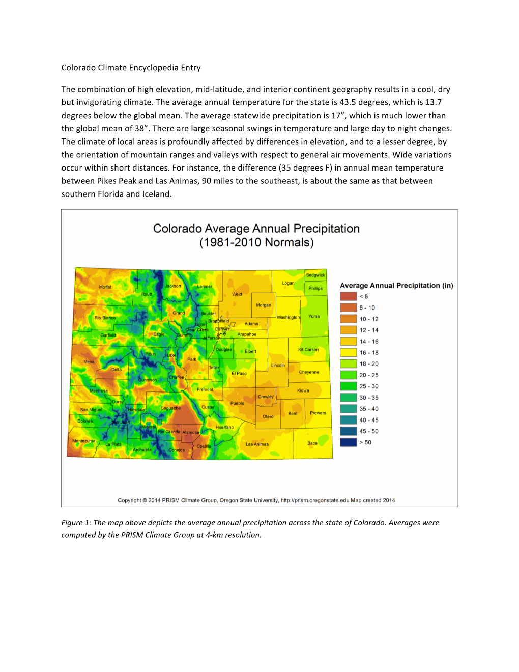 Colorado Climate Encyclopedia Entry