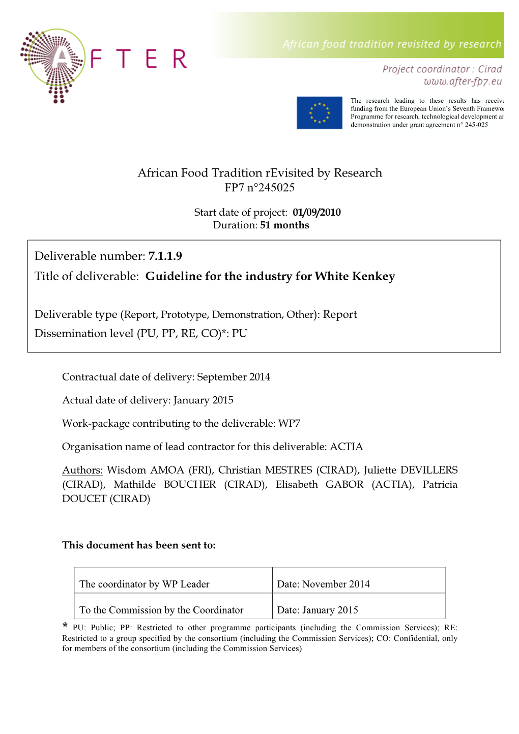 D 7.1.1.9 Guideline for the Industry for White Kenkey