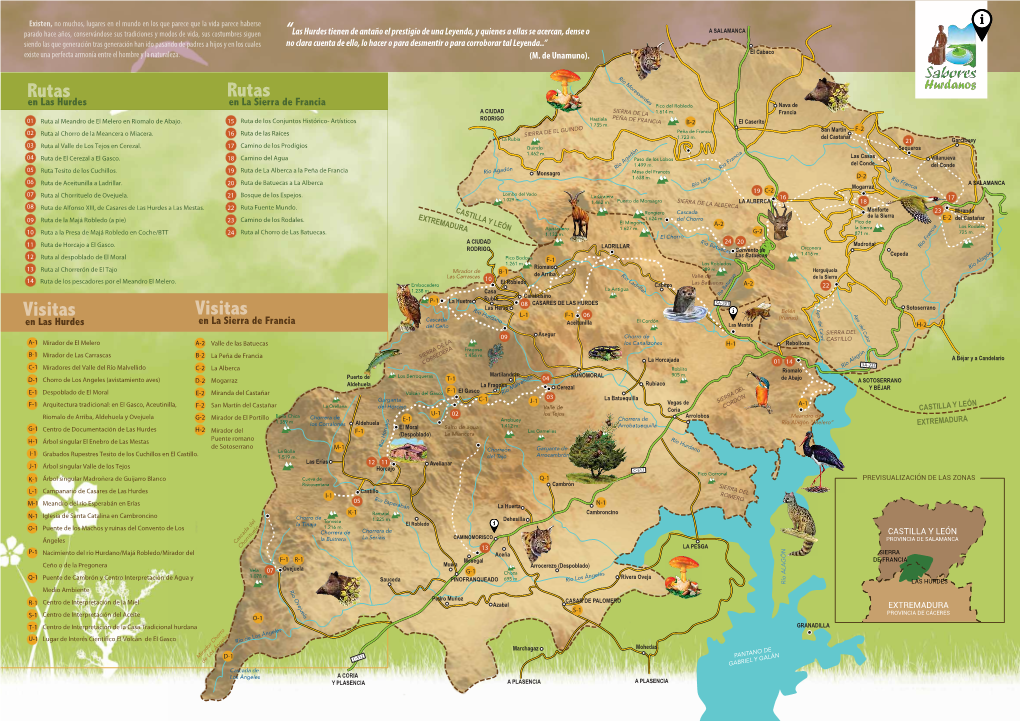 Descargar Guía Mapa Turístico De Las Hurdes, Las Batuecas Y Sierra De