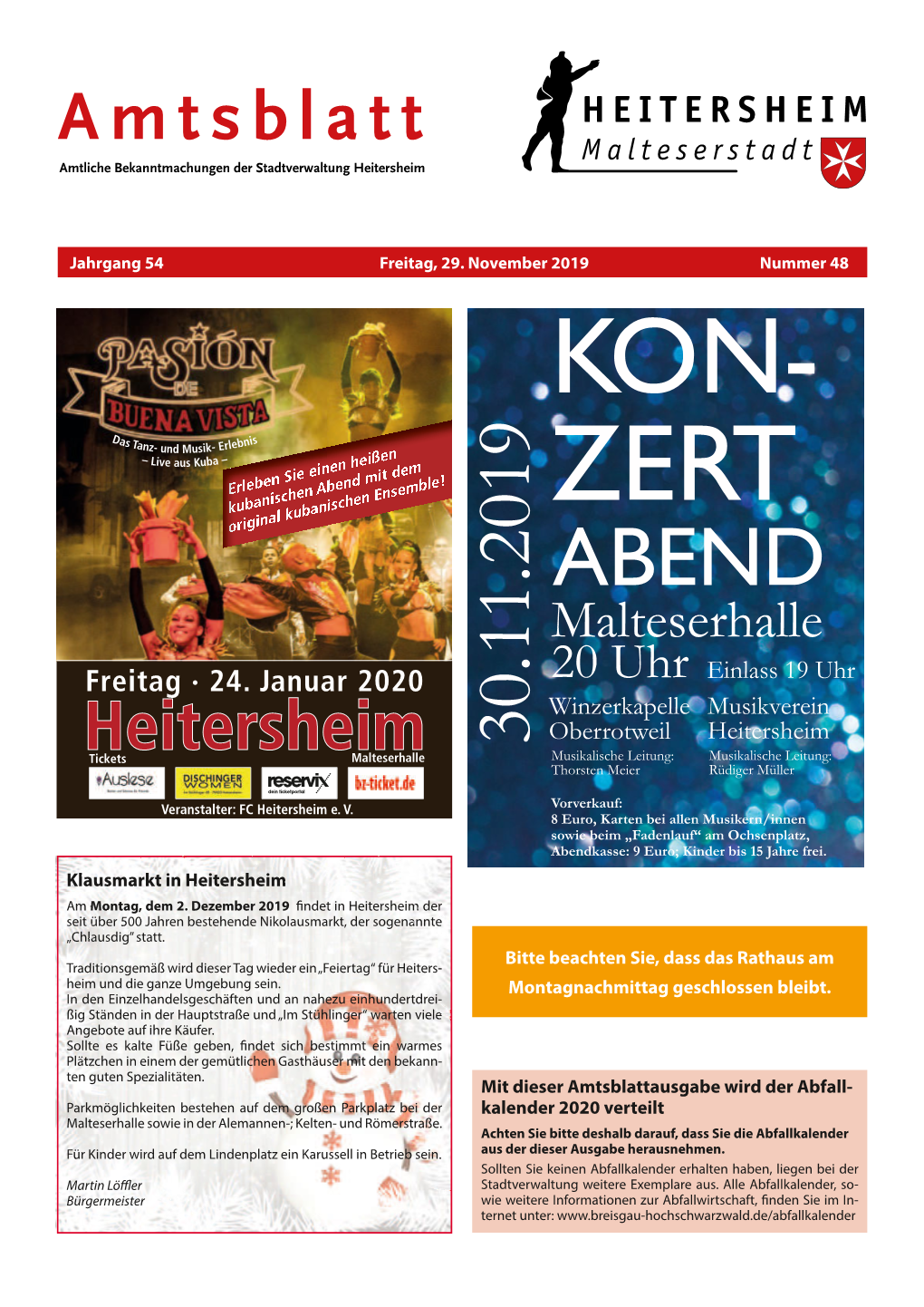 Amtsblatt Nr. 48 Vom 28.11.2019