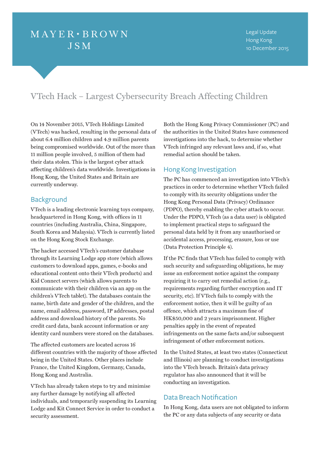 Vtech Hack – Largest Cybersecurity Breach Affecting Children