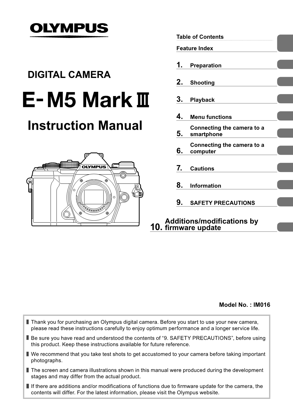 Instruction Manual Connecting the Camera to a 5