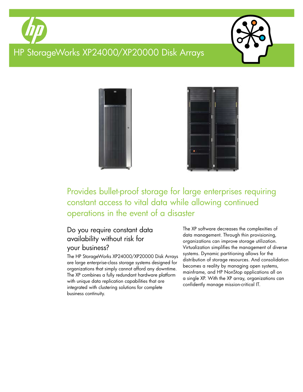 HP Storageworks XP24000 Disk Array HP Storageworks XP20000 Disk Array