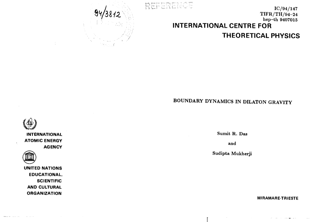 International Centre for Theoretical Physics