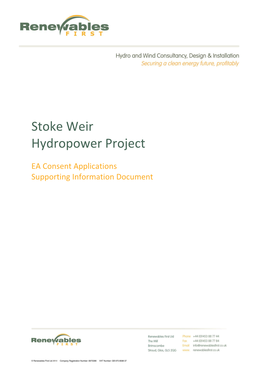 Stoke Weir Hydropower Project