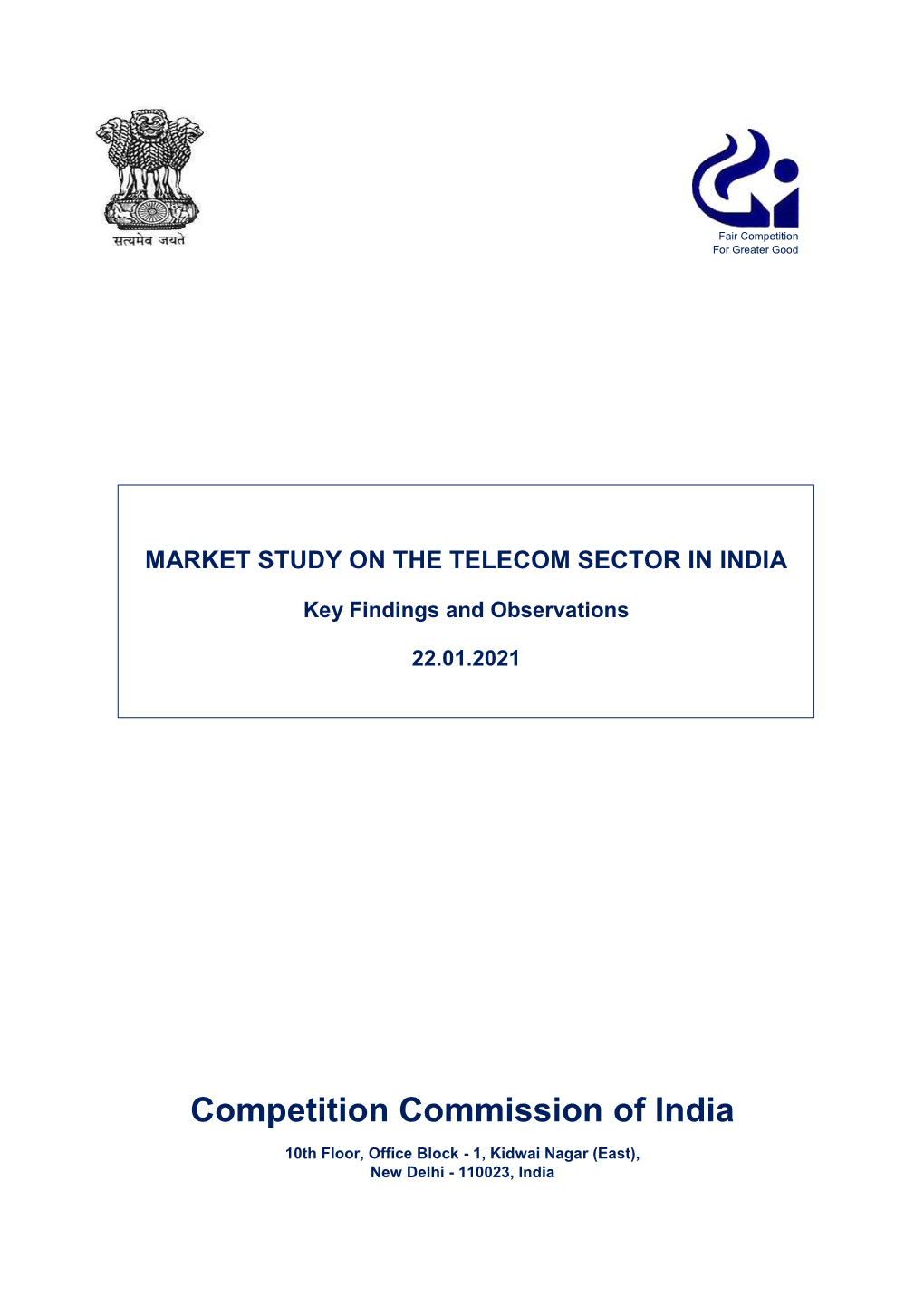 Market Study on the Telecom Sector in India