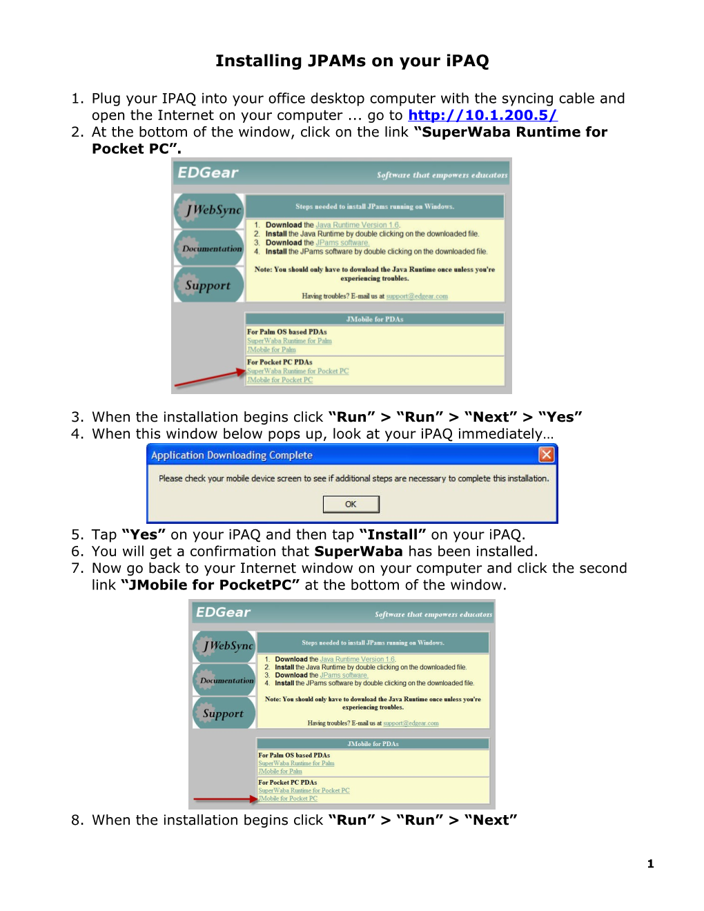 Installing Jpams on Your Ipaq