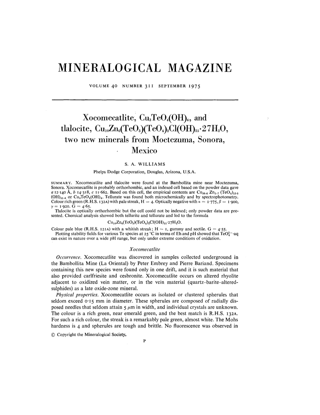 Mineralogical Magazine