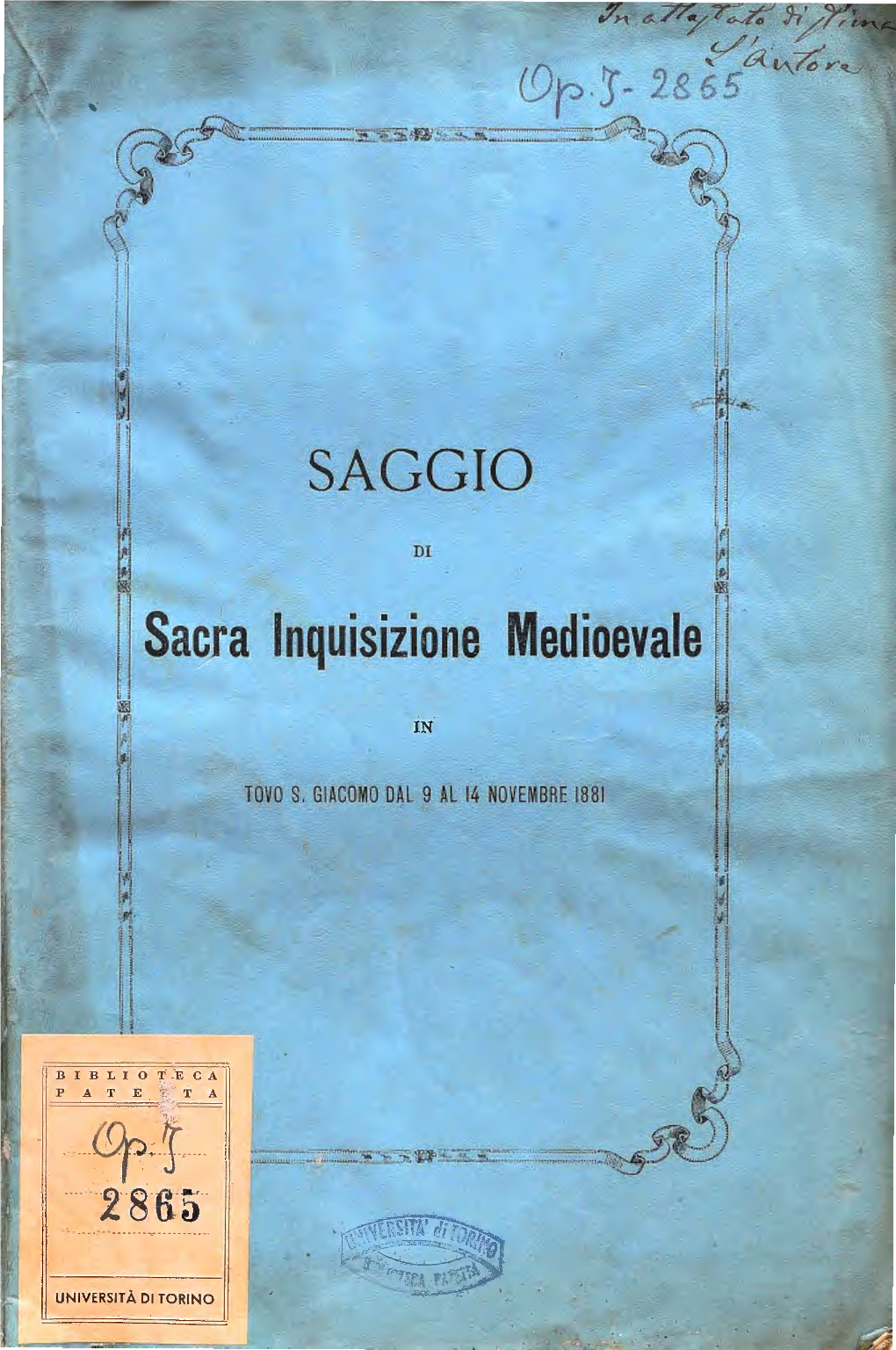 · :. Saçfa Inquisizione Mediòevale ~