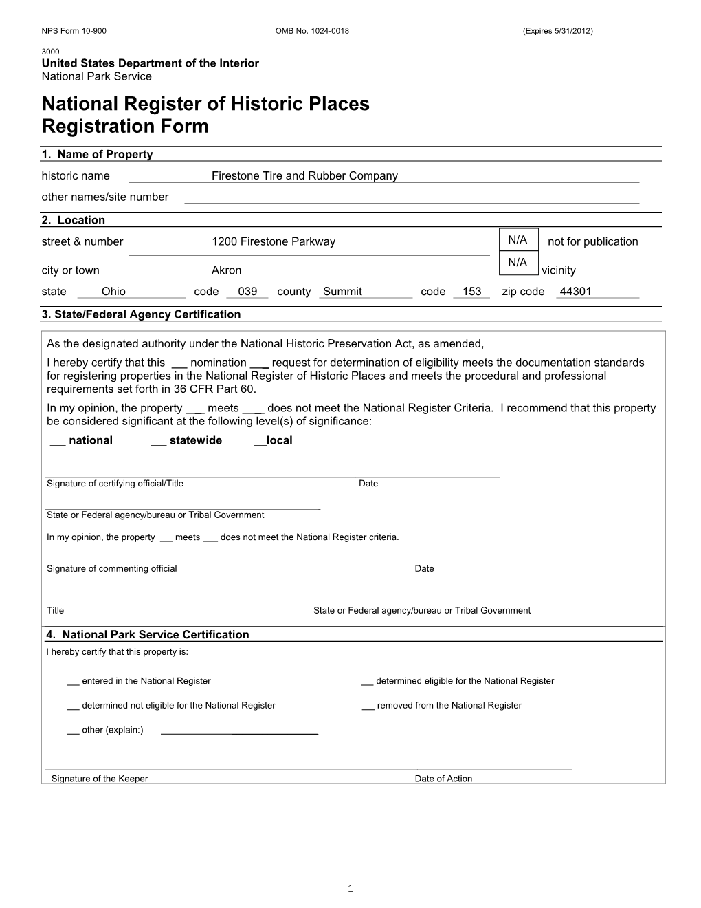 National Register of Historic Places Registration Form