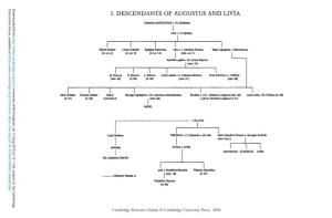 I. Descendants of Augustus and Livia