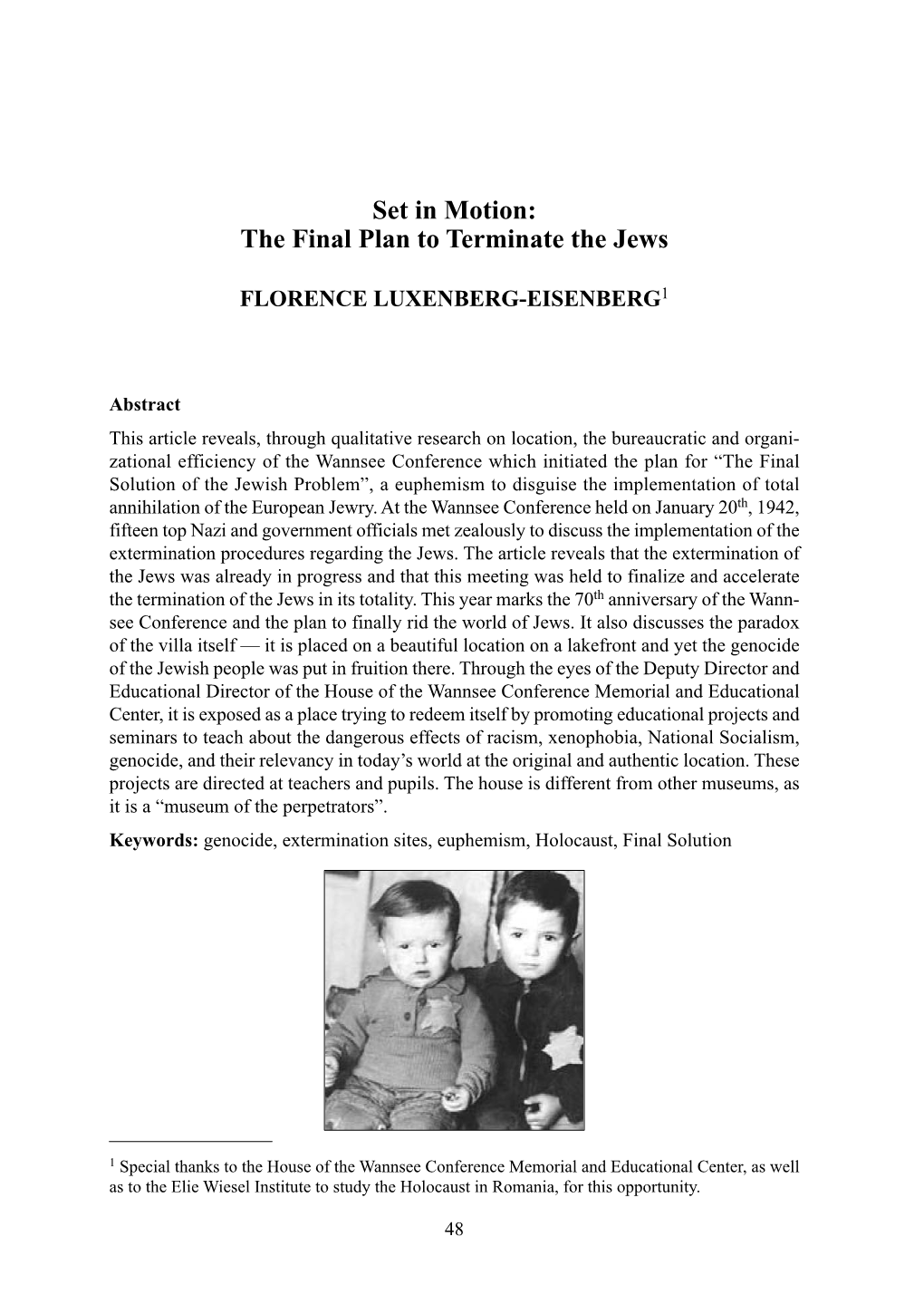 Holocaust Studii Si Cercetari INTERIOR 2 2012