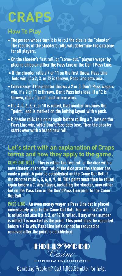 How to Play Let's Start with an Explanation of Craps Terms and How They Apply to the Game