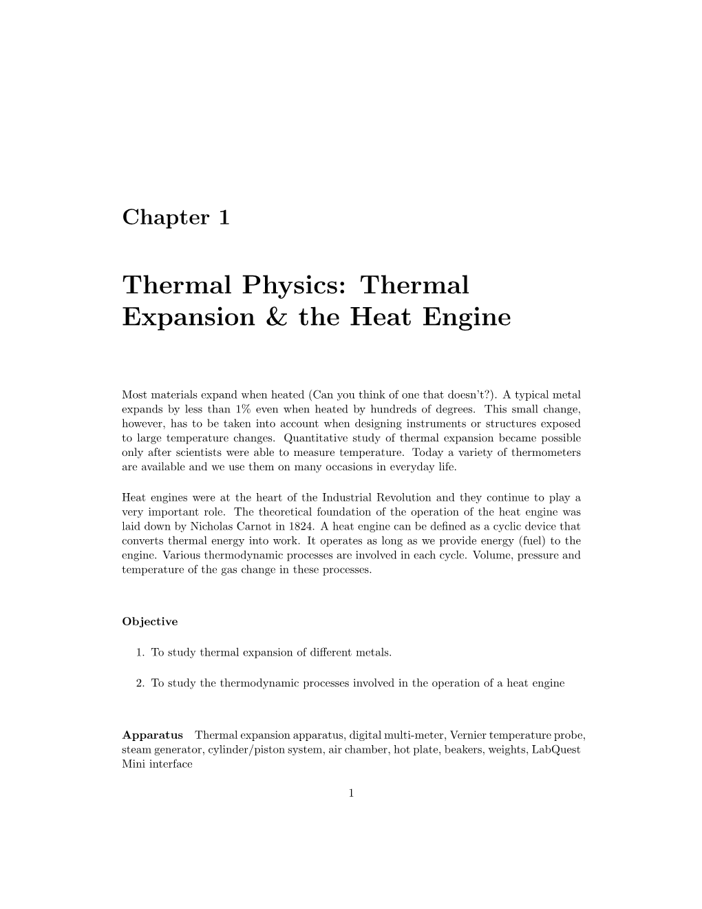 Thermal Physics: Thermal Expansion the Heat Engine