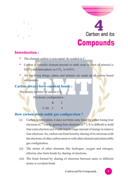 Introduction : Carbon Always Form Covalent Bonds : How