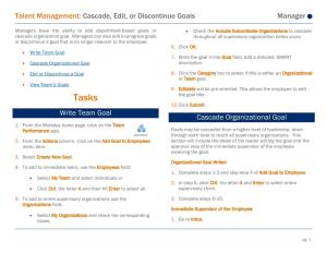 Manager Cascade, Edit, Or Discontinue Goal(S) in Workday