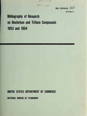 Supplement to National Bureau of Standards Circular No. 562