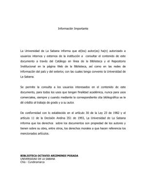 Información Importante La Universidad De La Sabana Informa