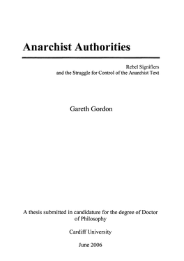 Anarchist Authorities