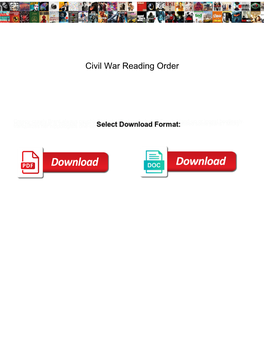Civil War Reading Order