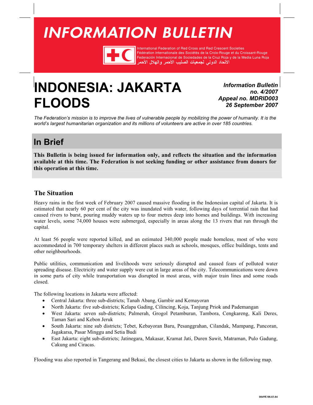 Indonesia: Jakarta Floods