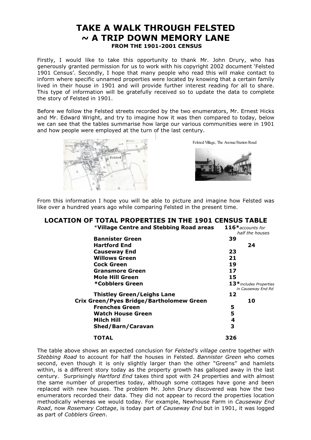 1901 Walk Through Felsted