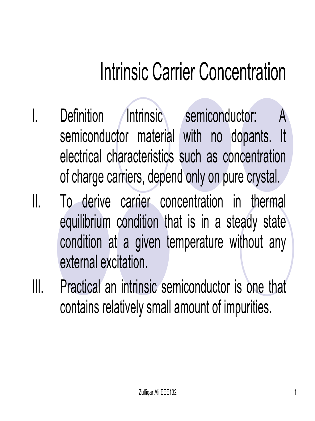 Intrinsic Carrier Concentration