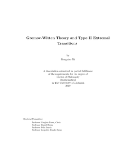 Gromov-Witten Theory and Type II Extremal Transitions