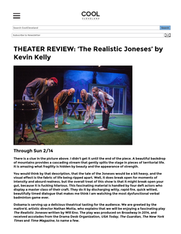 THEATER REVIEW: 'The Realistic Joneses' by Kevin Kelly