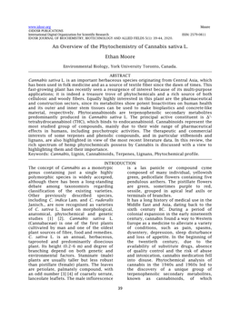 An Overview of the Phytochemistry of Cannabis Sativa L. Ethan Moore